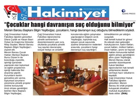 BASINDA BAROMUZ (Yeşilboğaz: "Çocuklar Hangi Davranışın Suç Olduğunu Bilmiyor")