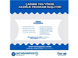 ÇAĞSEM YDS/YÖKDİL HAZIRLIK PROGRAMI BAŞLIYOR