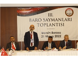 TÜRKİYE BAROLARI 3. SAYMANLAR TOPLANTISI BAROMUZUN EV SAHİPLİĞİNDE DÜZENLENDİ