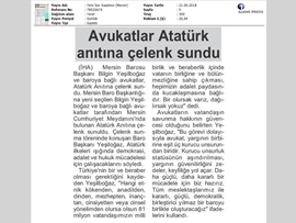 BASINDA BAROMUZ (Mersin Barosu Atatürk Anıtı'na Çelenk Sundu)