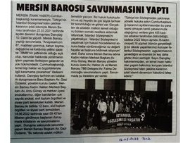 Mersin Barosu İstanbul Sözleşmesi duruşmasında savunmasını yaptı