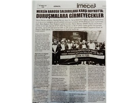 Mersin Barosu Boykotta