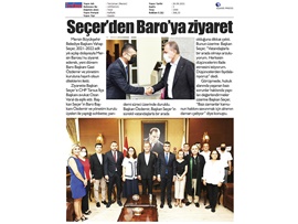 Başkan Seçer'den Baro'ya ziyaret