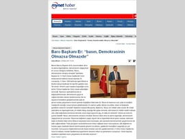 BASINDA BAROMUZ (Baro Başkanımız Dünya Gazeteciler Günü'nü Kutladı) 21. 10. 2017