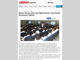 BASINDA BAROMUZ (Mersin Barosu'ndan Lise Öğrencilerine 'Suç Sayılan Davranışlar' Eğitimi) 21.10.2017