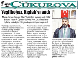 BASINDA BAROMUZ (Yeşilboğaz, Ahmet Taner Kışlalı'yı Andı)