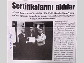 BASINDA BAROMUZ (Bilirkişilik Temel Eğitim Programının 4. Gurup Katılımcıları Sertifikalarını Aldı)