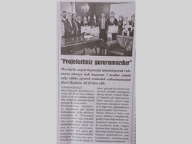BASINDA BAROMUZ (Baro Bşk. Er: "Projelerimiz Gururumuzdur")