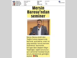 BASINDA BAROMUZ (Sağlık Hukuku Semineri)