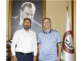 MTSO ÖNCEKİ DÖNEM BAŞKANI ŞERAFETTİN AŞUT’TAN, BAŞKANIMIZ AV. BİLGİN YEŞİLBOĞAZ’A ZİYARET