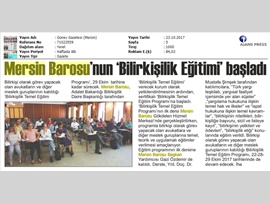 BASINDA BAROMUZ (Bilirkişilik Temel Eğitim Programı Başladı)