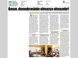 BASINDA BAROMUZ (Baro Başkanımız Dünya Gazeteciler Günü'nü Kutladı) 21. 10. 2017