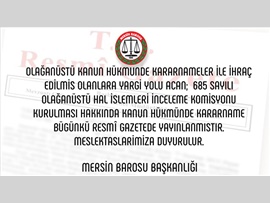 Olağanüstü Kanun Hükmünde kararnameler İle İhraç Edilmiş Olanlara Yargı Yolu