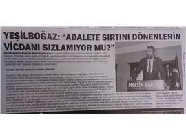 BASINDA BAROMUZ (Başkanımız Yeşilboğaz'dan Aladağ Yurt Yangını Mesajı)