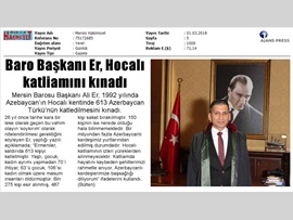 BASINDA BAROMUZ (Baro Bşk. Er, Hocalı Katliamını Kınadı)