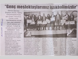 BASINDA BAROMUZ (Baro Bşk. Er: Genç Meslektaşımız İstikbalimizdir)