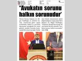 BASINDA BAROMUZ (Yeşilboğaz: "Avukatın Sorunu Halkın Sorunudur")