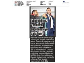 BASINDA BAROMUZ (Yeşilboğaz: "Avukatların Mücadeleleri Yasalarla Engellenmeye Çalışılıyor")