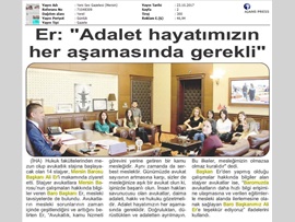 BASINDA BAROMUZ (Stajyer Avukatların Başkanımıza Ziyareti-Adalet Hayatımızın Her Aşamasında Gerekli)