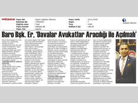 BASINDA BAROMUZ (Baro Bşk. Er: "Geç Gelen  Adalet, Adalet Değildir")