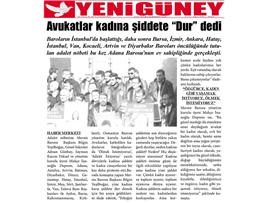 BASINDA BAROMUZ (Avukatlar Adalet Nöbetini Kadına Şiddete Dur Demek İçin Tuttu)