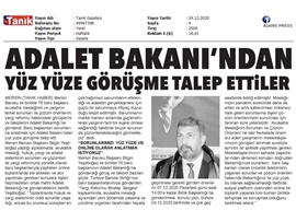 Baro başkanları "yargı reformu" önerilerini Adalet Bakanlığı'na gönderdi