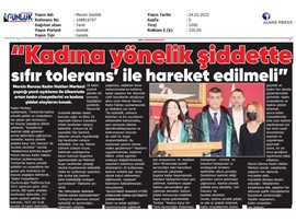 Kadına yönelik şiddete sıfır tolerans çağrısı