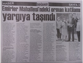 Emirler Mahallesi'ndeki orman katliamı yargıya taşındı