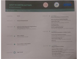 'AFET VE KRİTİK ALTYAPI' KONFERANSI