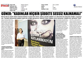 BASINDA BAROMUZ (Kadına Şiddete Karşı Uluslararası Mücadele Günü mesajı)