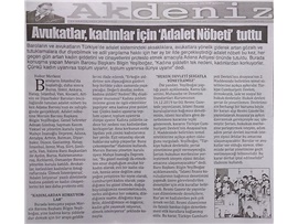 BASINDA BAROMUZ (Avukatlar Adalet Nöbetini Kadına Şiddete Dur Demek İçin Tuttu)