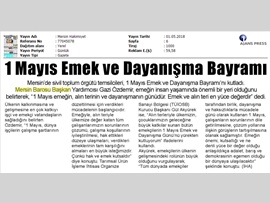 BASINDA BAROMUZ (Baro Bşk. Yrd. Av. Gazi Özdemir'den 1 Mayıs İşçi Bayramı Mesajı)