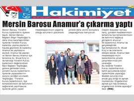 BASINDA BAROMUZ (Baro Başkanımız Yönetim Kurulu Toplantısını Anamur'da Yaptı)