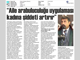 BASINDA BAROMUZ ("Aile Arabuluculuğu Kadına Şiddeti Artırır")