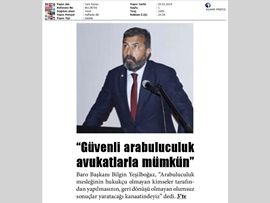 BASINDA BAROMUZ (Yeşilboğaz, "Güvenli Arabuluculuk Avukatlarla Mümkün")