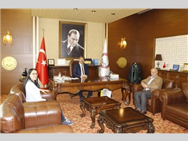 REKTÖR PROF. DR. AHMET ÇAMSARI'DAN, BARO BAŞKANIMIZ AV. BİLGİN YEŞİLBOĞAZ'A ZİYARET