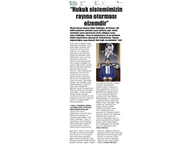 BASINDA BAROMUZ (Yeşilboğaz :"Yargı Sopa Olarak Kullanılmamalı")