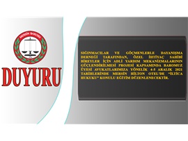 İLTİCA HUKUKU EĞİTİM PROGRAMI
