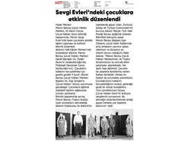 Mersin Sevgi Evlerinde kalan çocuklarına etkinlik düzenlendi