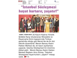 Mersin Barosu Kadın Hakları Merkezi basın açıklaması