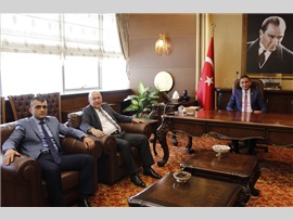 ZİYARET- Mersin Cumhuriyet Başsavcısı SAYIN; Mustafa YILDIRIM, Başkanımızı makamında ziyaret etti.