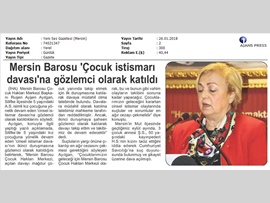 BASINDA BAROMUZ (Çocuk Hakları Merkezimiz, Çocuk İstismar Davasında Gözlemci Oldu)