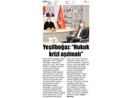Yeşilboğaz: "Tüm çıkmazların sebebi hukuk krizi"