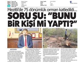 BASINDA BAROMUZ (Mezitli'de Ağaç Katliamına Tepki)