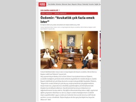 BASINDA BAROMUZ (Başkan Vekilimiz Av. Gazi Özdemir; "Avukatlık Çok Fazla Emek İster)