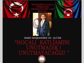 BARO BAŞKANIMIZ AV. ALİ ER HOCALI KATLİAMINI KINADI