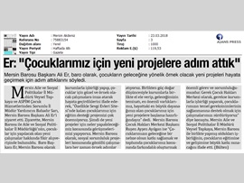 BASINDA BAROMUZ (Baro Bşk. Er: "Çocuklarımız İçin Yeni Projelere Adım Attık)