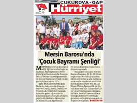 BASINDA BAROMUZ (Mersin Barosu Çocuk Bayramı Şenliği Düzenledi)