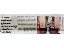 Başkanımızdan 23 Nisan Ulusal Egemenlik ve Çocuk Bayramı mesajı