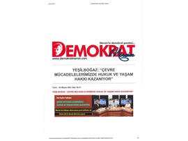Yeşilboğaz: "Çevre mücadelemizde hukuk ve yaşam hakkı kazanıyor"
